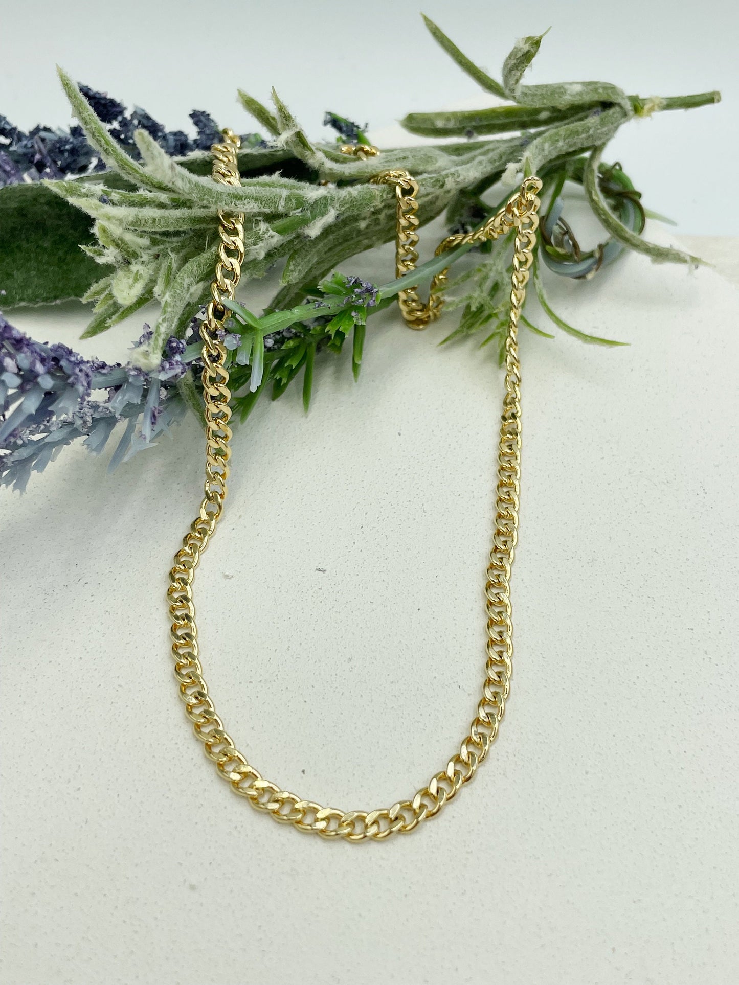 Cuban Link Chain Choker & Necklace 4mm