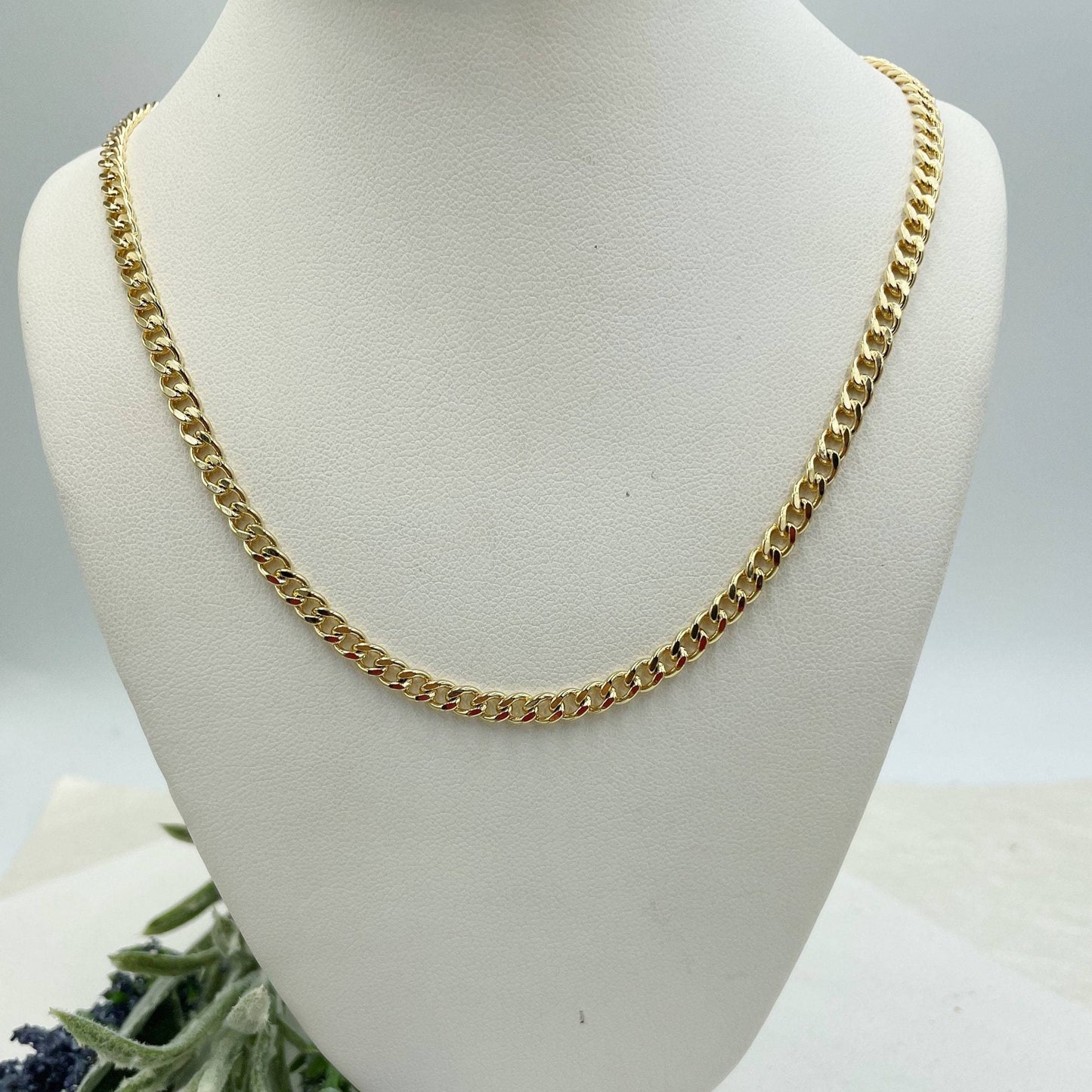 Cuban Link Chain Choker & Necklace 4mm