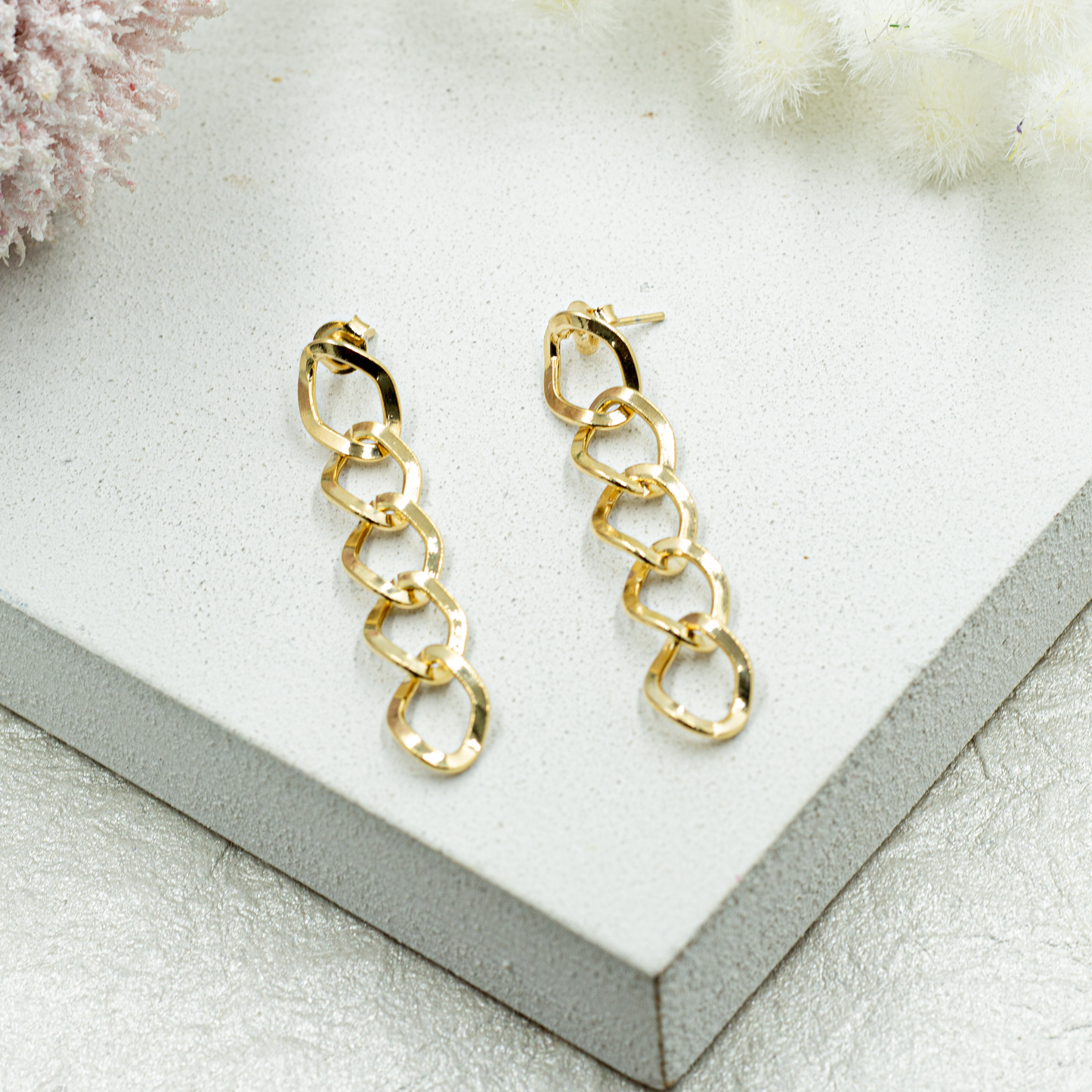 Open Cuban Link Earrings