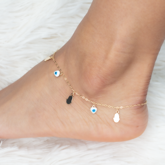 Hanging Lucky Charms Anklet