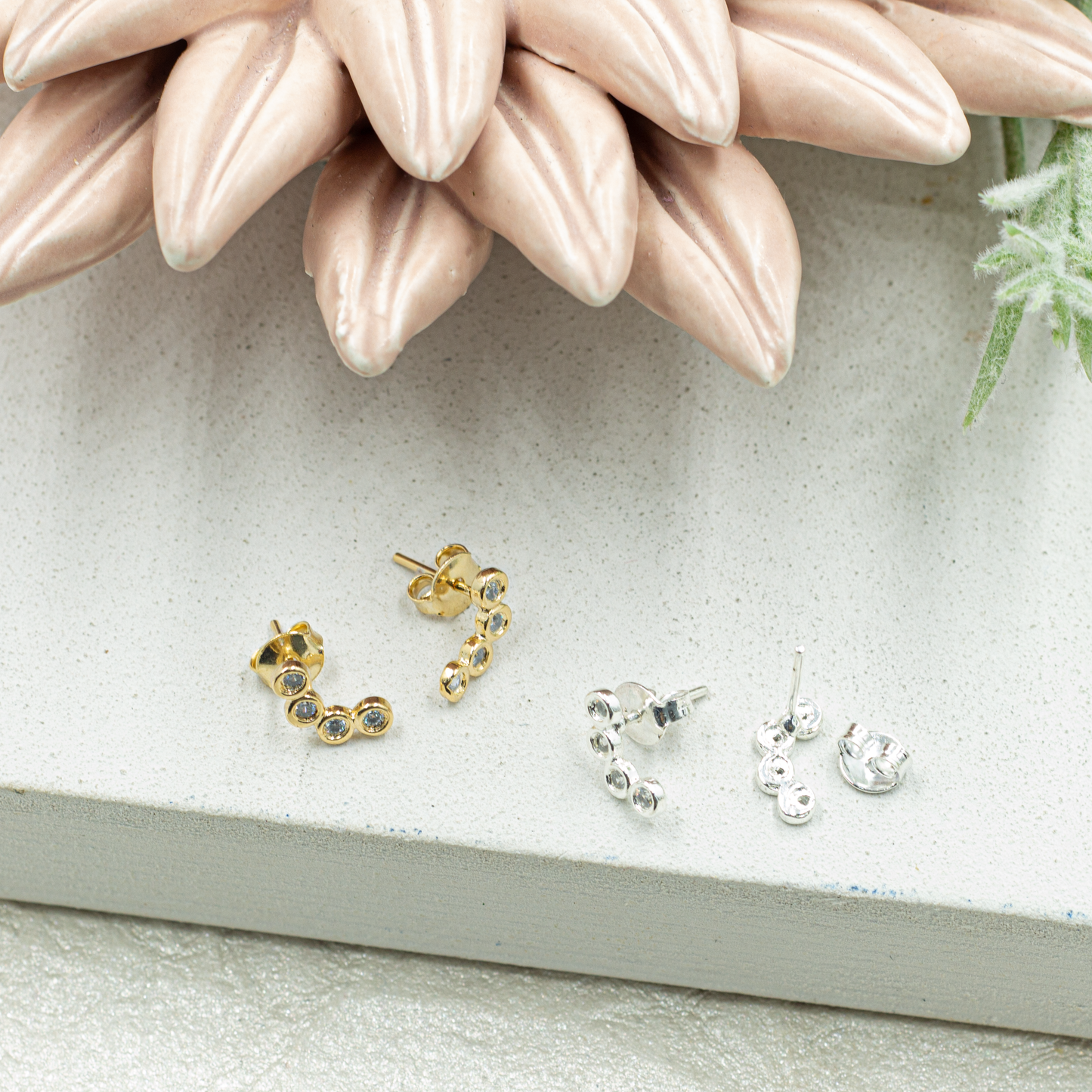 Dainty Cz Stud Earrings