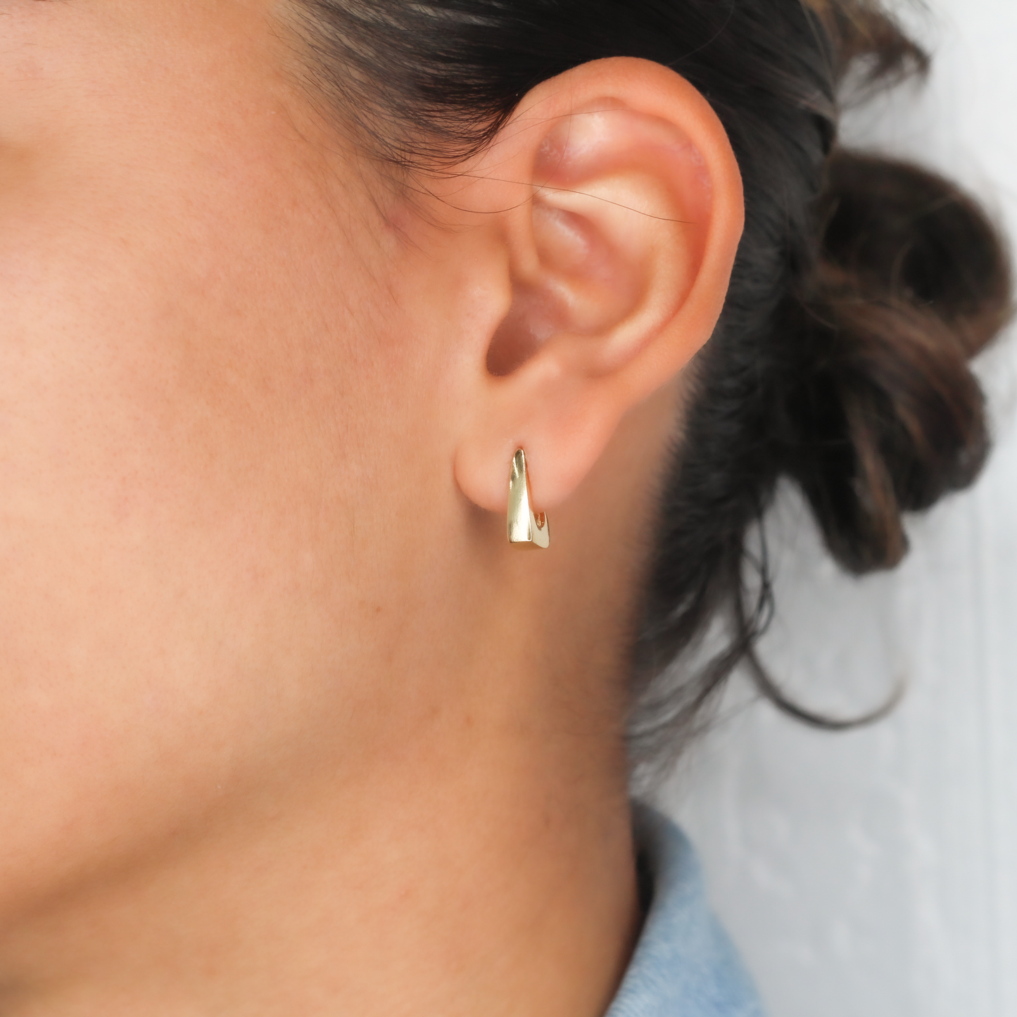 Geometric Minimalist Open Hoop Earrings