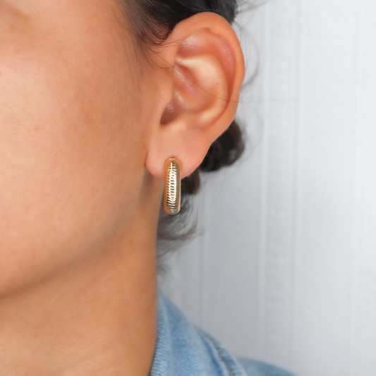 Textured Mini Hoop Earrings