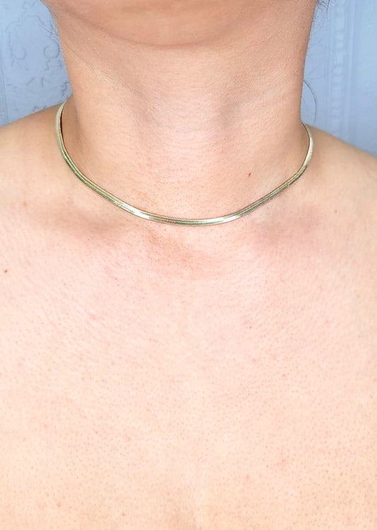 3MM Herringbone Flat Bracelet & Necklace Set