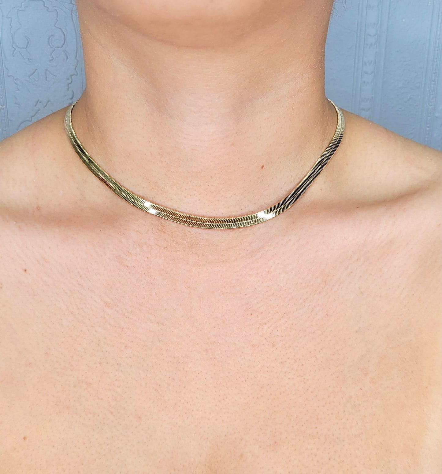 5MM Herringbone Flat Bracelet & Necklace Set