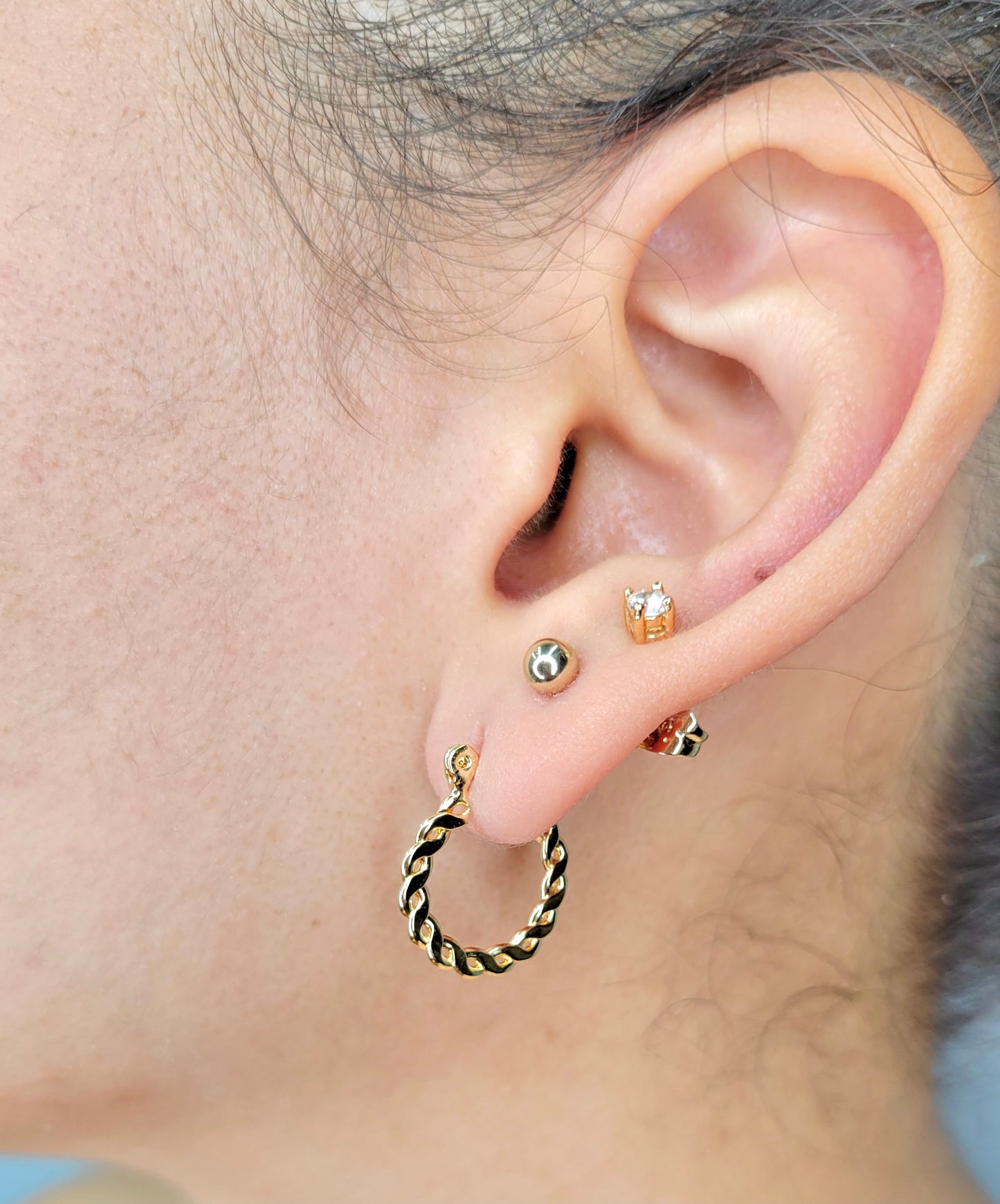 Braided Mini Hoop Earrings