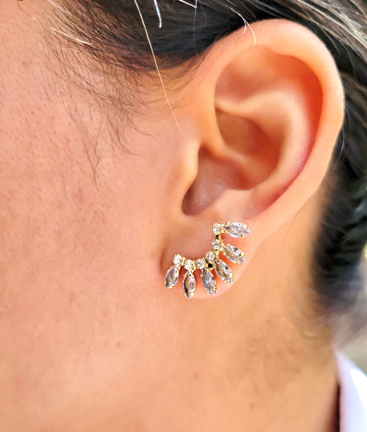 Clear Cz Studs Earrings