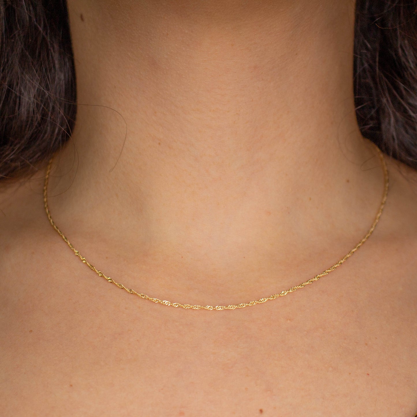 Dainty Tiny Twist Chain Necklace