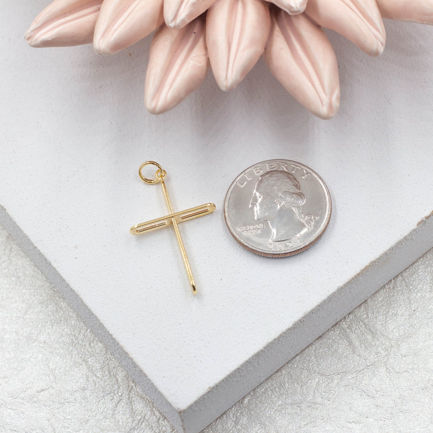 Cross Crucifix Church Christian Zirconia Details Pendant