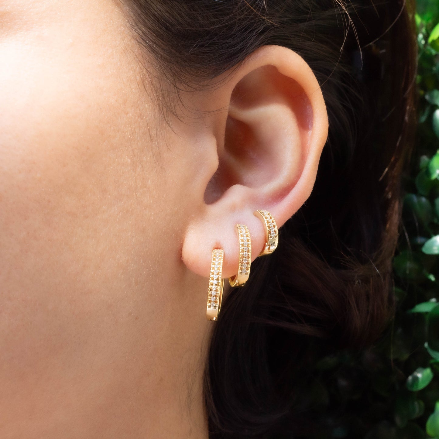 Micropave Huggies Earrings