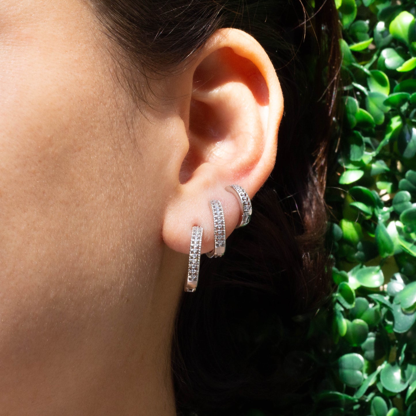 Micropave Huggies Earrings