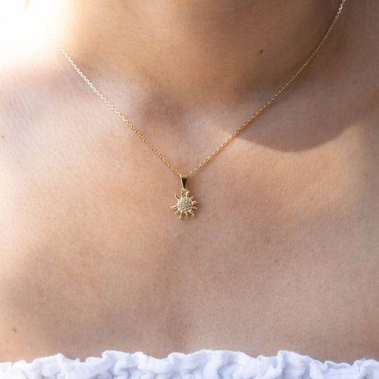 Dainty Cz Sunshine Pendant