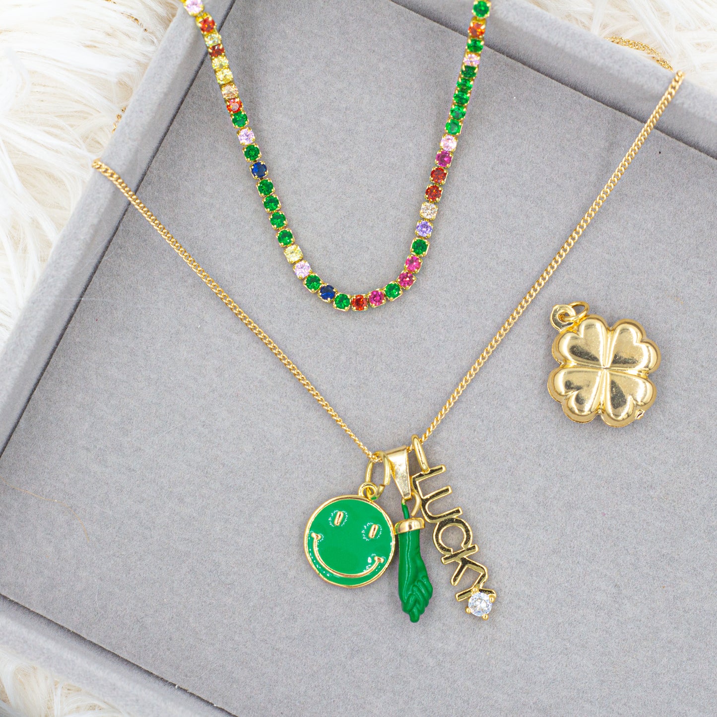 St Patrick's Day Lucky Set | Lucky Pendant | Protections Necklace