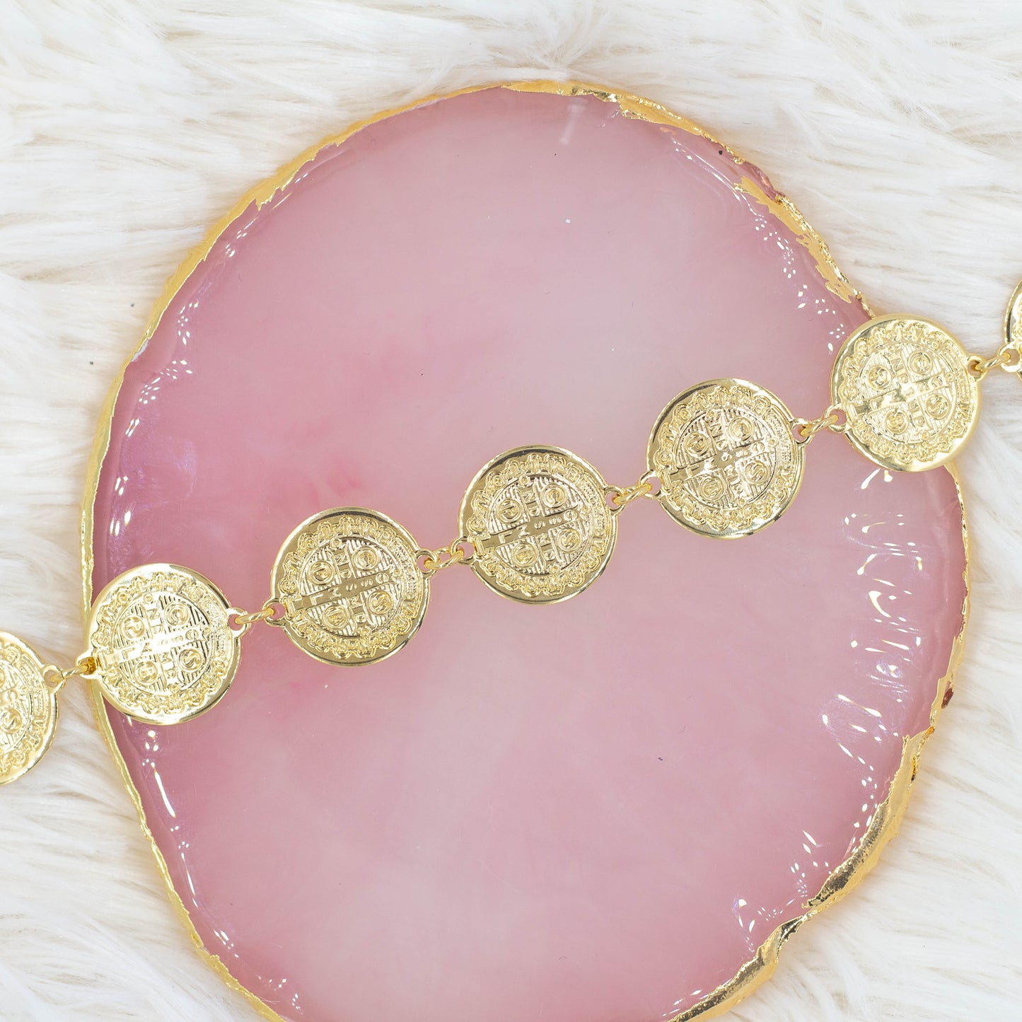 Nine Coin Saint Benedict Bracelet