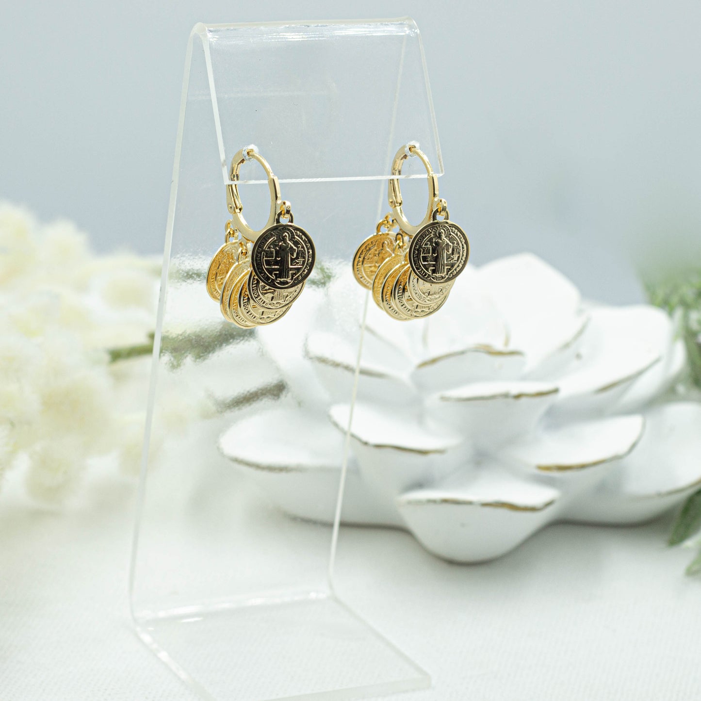 Saint Benedict Huggies Earrings