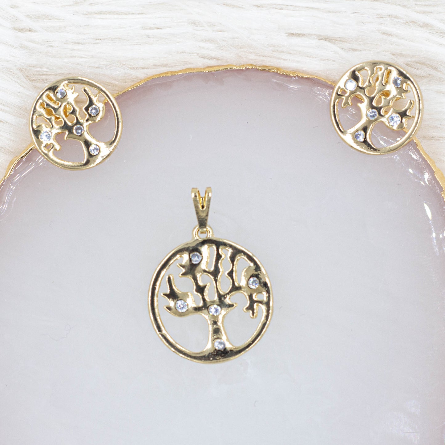 Tree of Life Set - Stud Earrings and Pendant