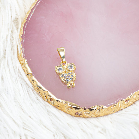 Owl Pendant | Zirconia Owl Pendant