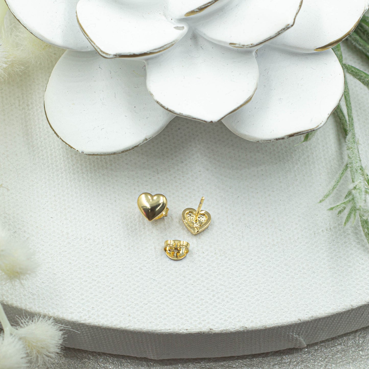 Minimalist Heart Stud Earrings