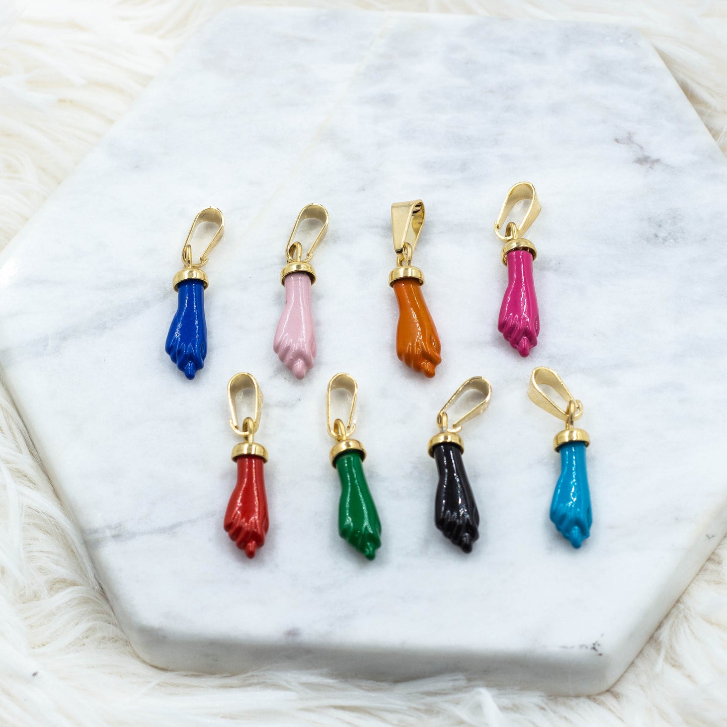 Colorful Figa Hand Pendant