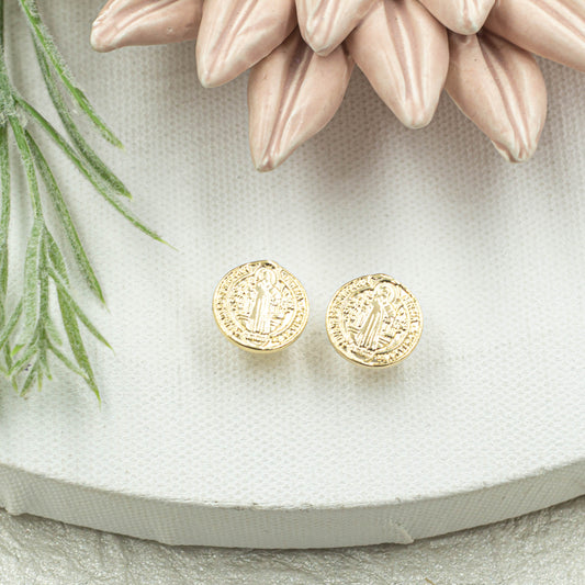 Saint Benedict Stud Earrings