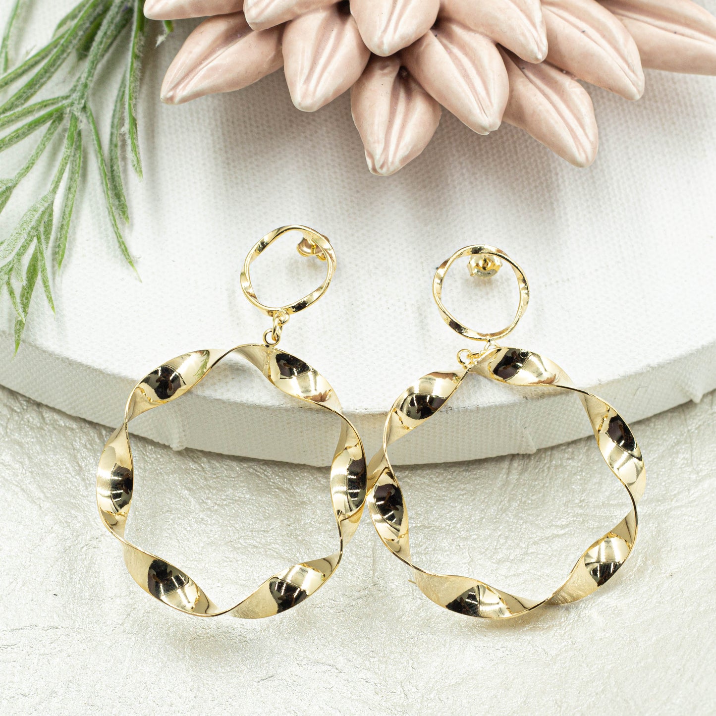 Twisted Double Drop Earrings