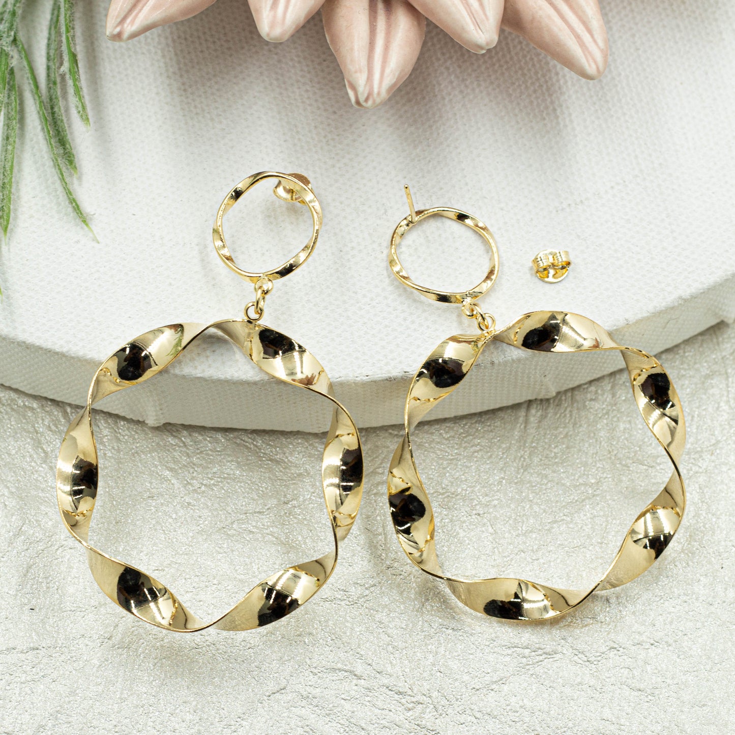 Twisted Double Drop Earrings