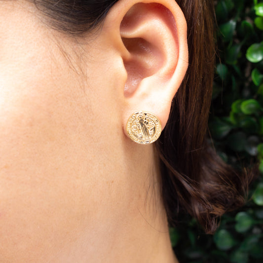 Saint Benedict Stud Earrings