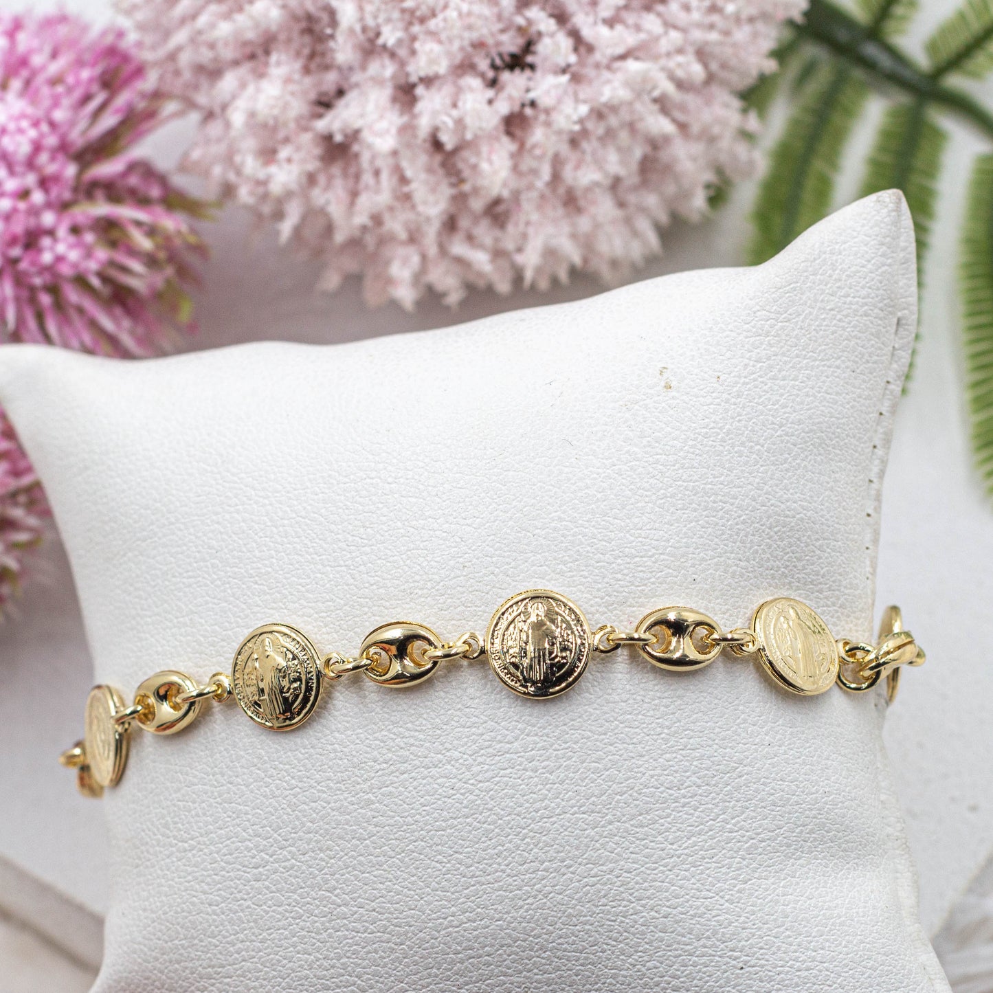 Saint Benedict Little Medalion Bracelet