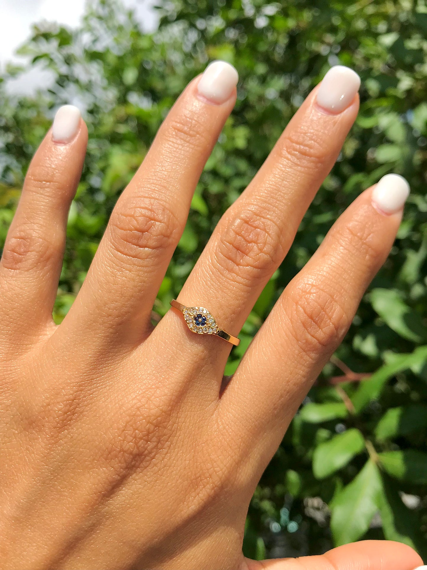 Dainty Evil Eye Ring