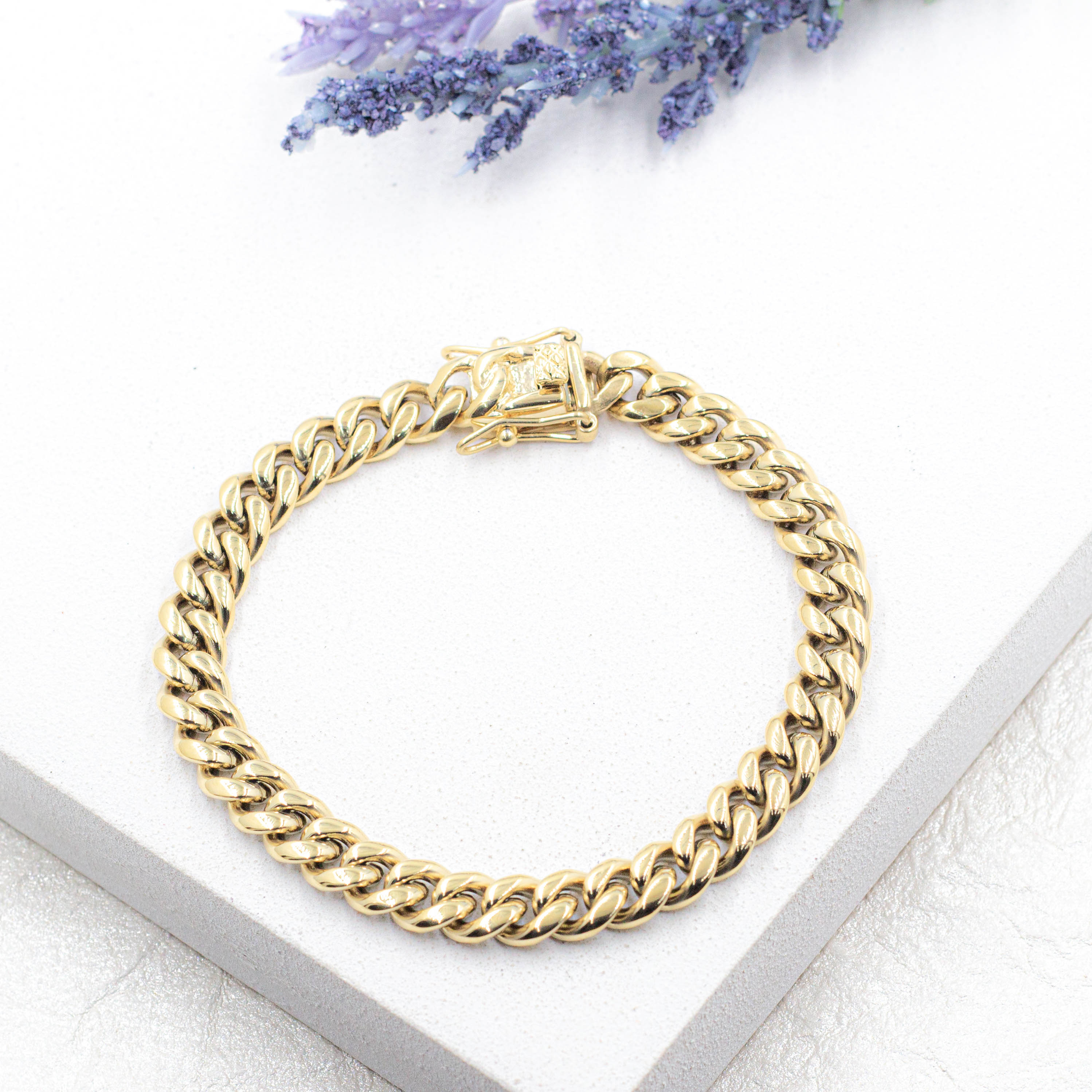 Chunky Cuban Link with Open Box Clasp Bracelet | 6mm, 8mm, 10mm, 14mm