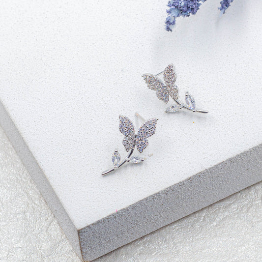 Leaf Butterfly Earrings