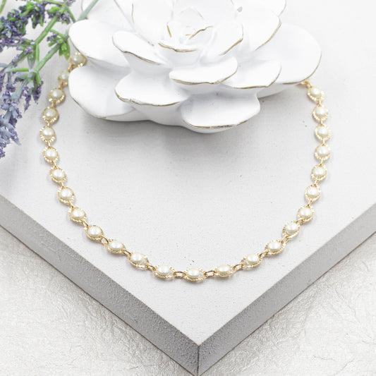 Pearls Sea Necklace & Bracelet Set