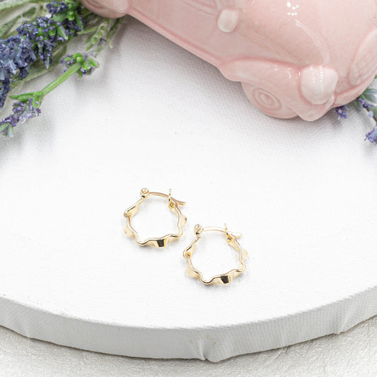 Mini Wave Hoop Earrings