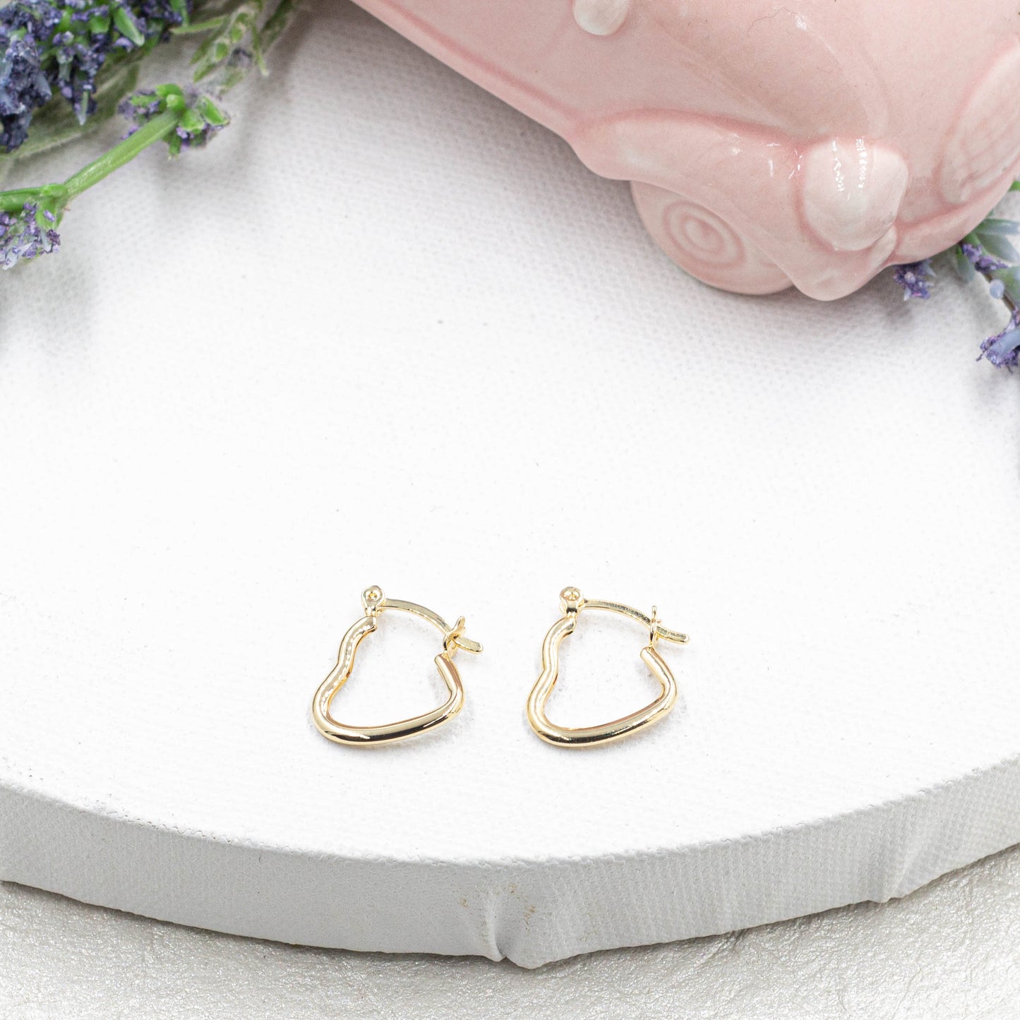 Mini Heart Hoop Earrings