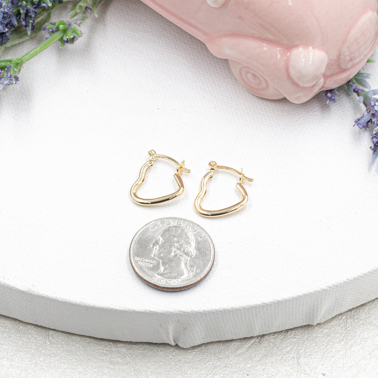 Mini Heart Hoop Earrings