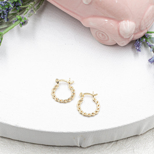 Braided Mini Hoop Earrings