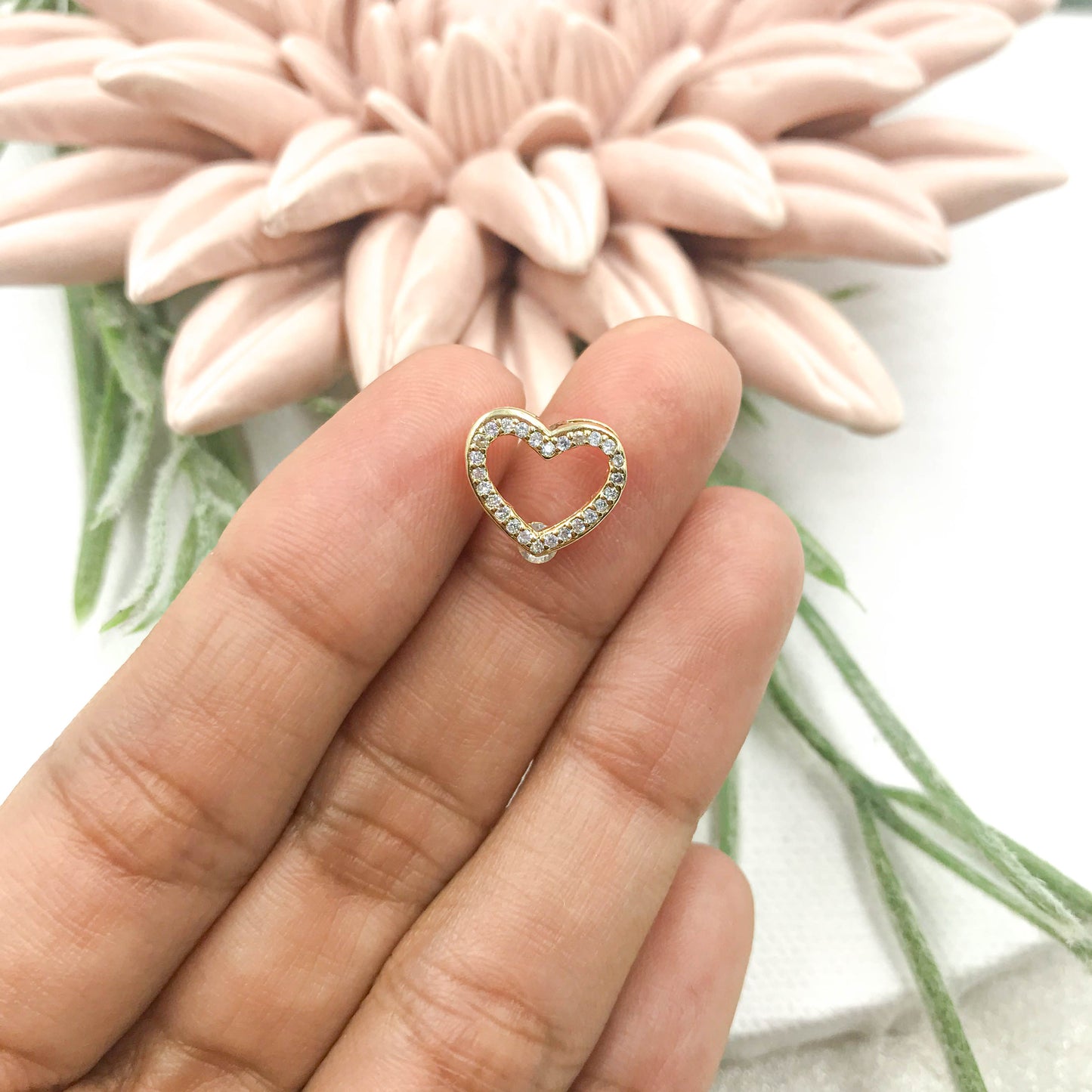 Dainty Cz Heart Pendant