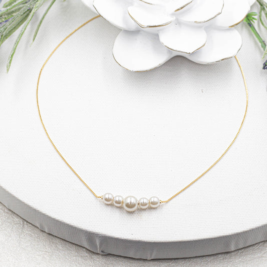 Dainty Multiple Pearl Necklace