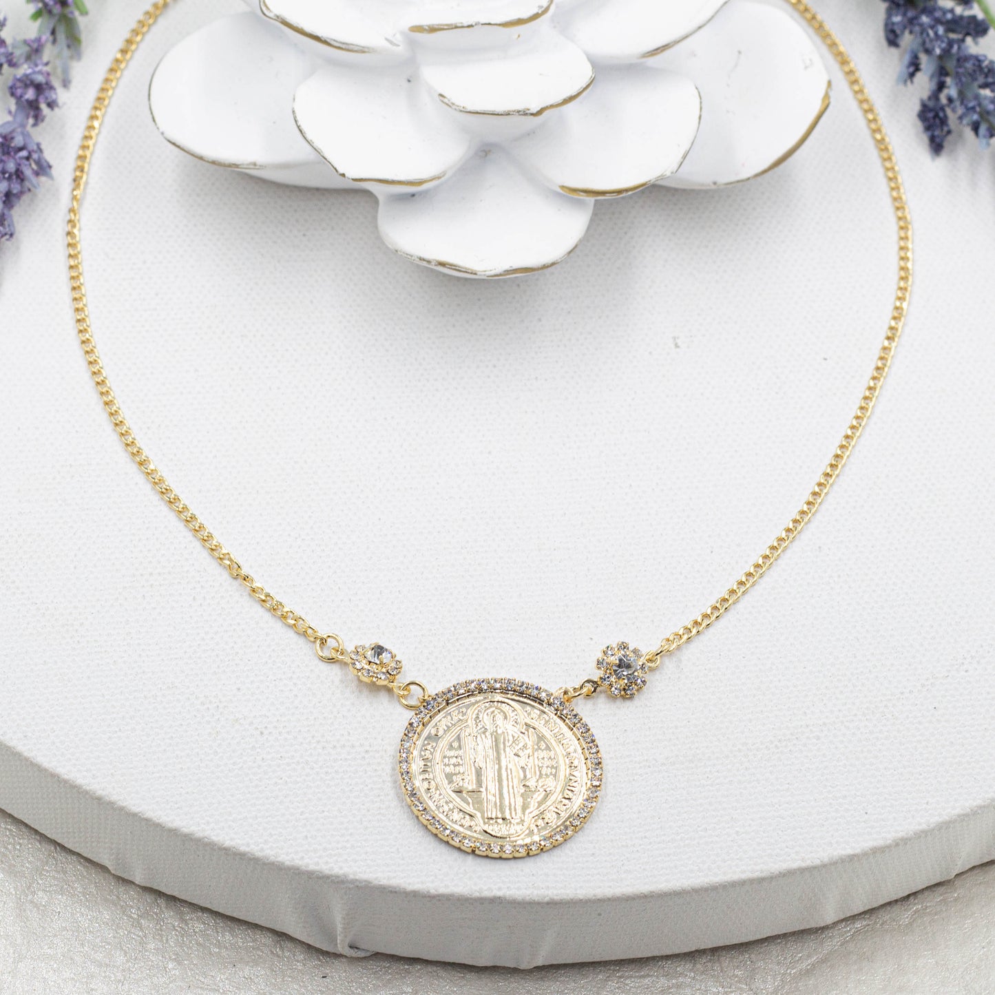 Saint Benedict Medallion Necklace