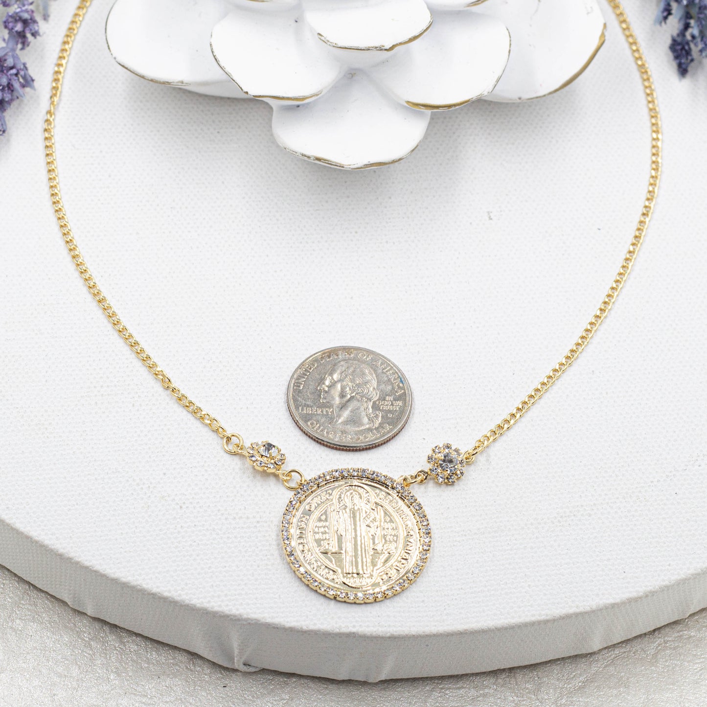 Saint Benedict Medallion Necklace