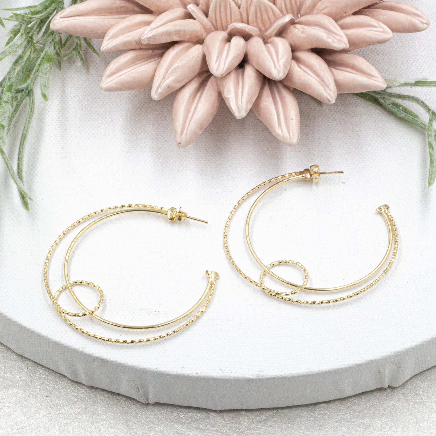 Thin Half Moon Open Hoops