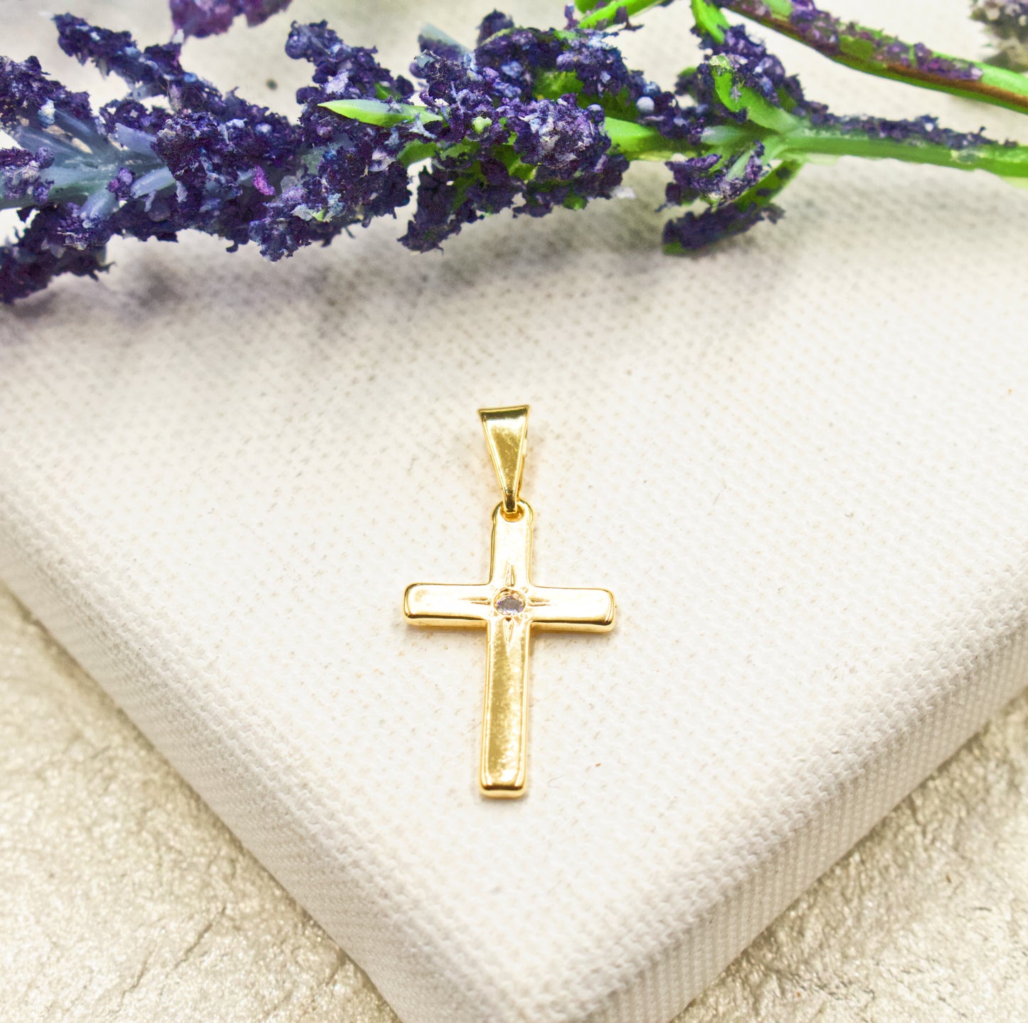 Stardust Zirconia Cross Pendant - Different sizes Available