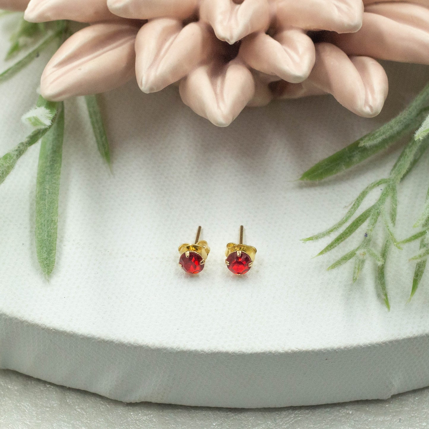 Colorful Cz Studs Earrings