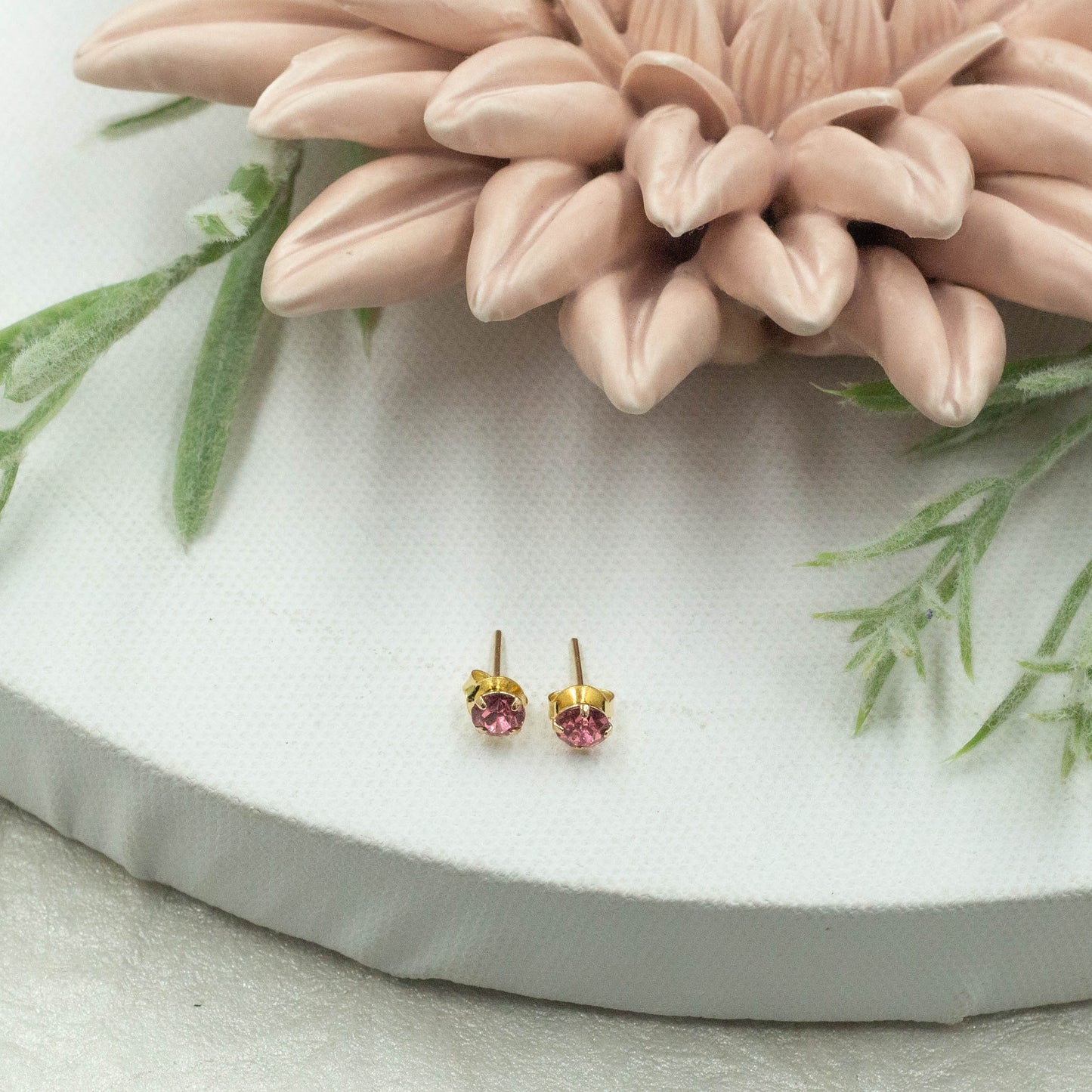 Colorful Cz Studs Earrings