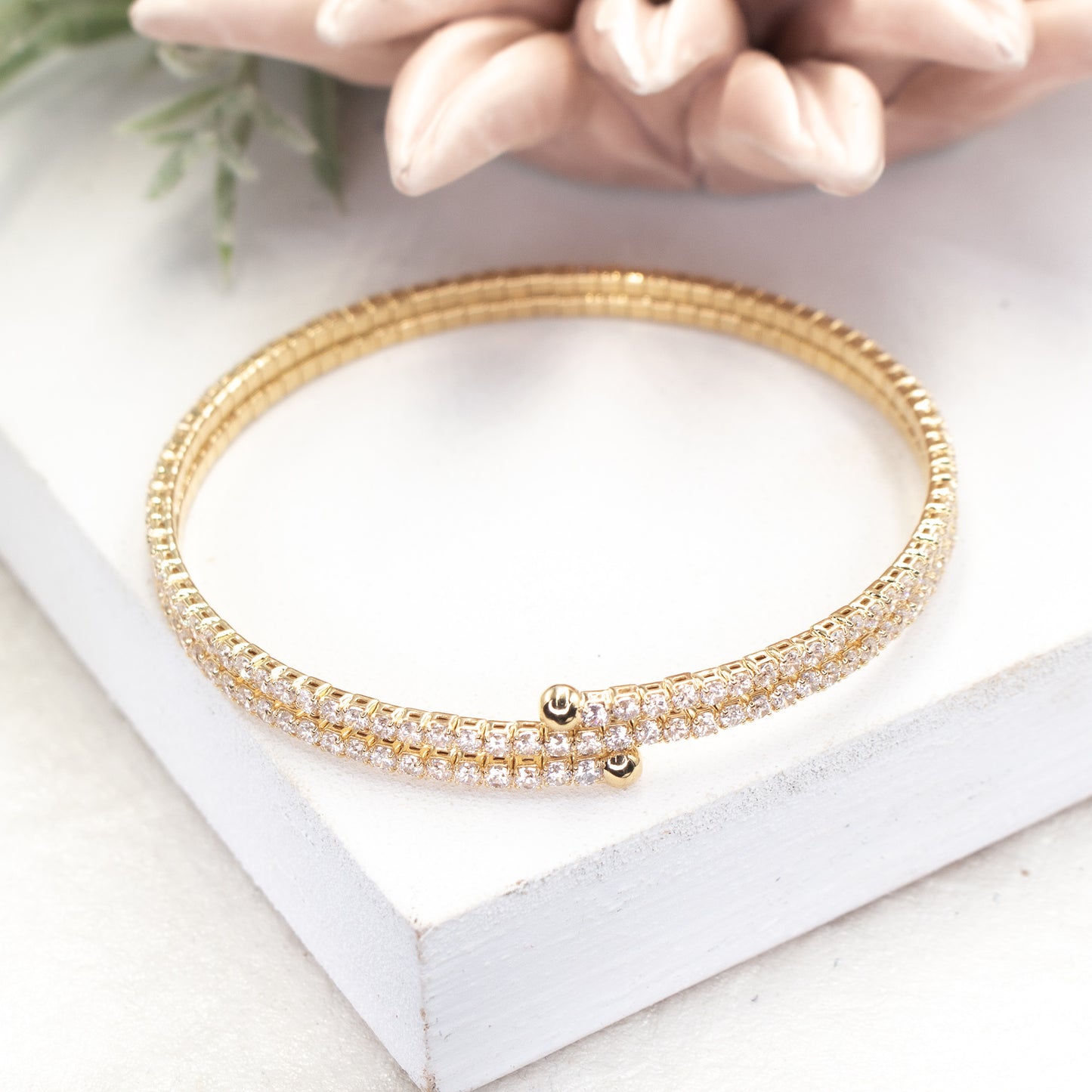 Cubic Zirconia Wrap Bracelet