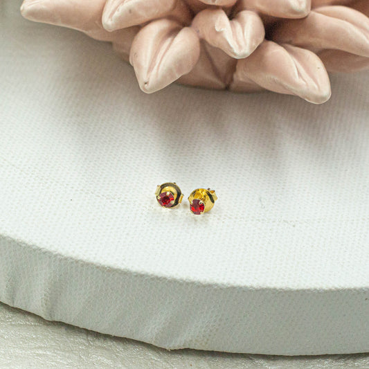 Dainty Colorful Cz Studs Earrings