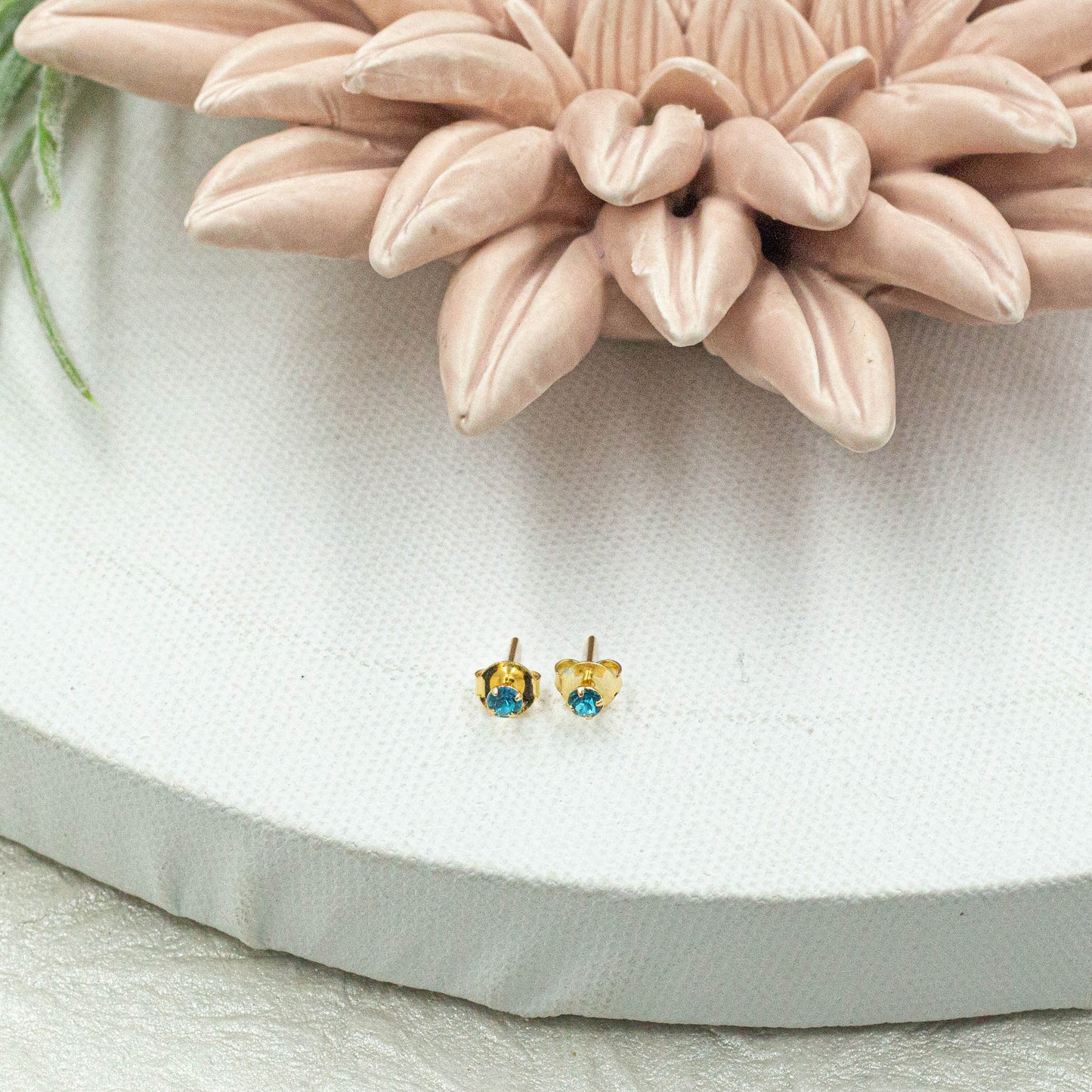 Dainty Colorful Cz Studs Earrings