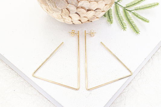 Dainty Geometric Triangle Earrings