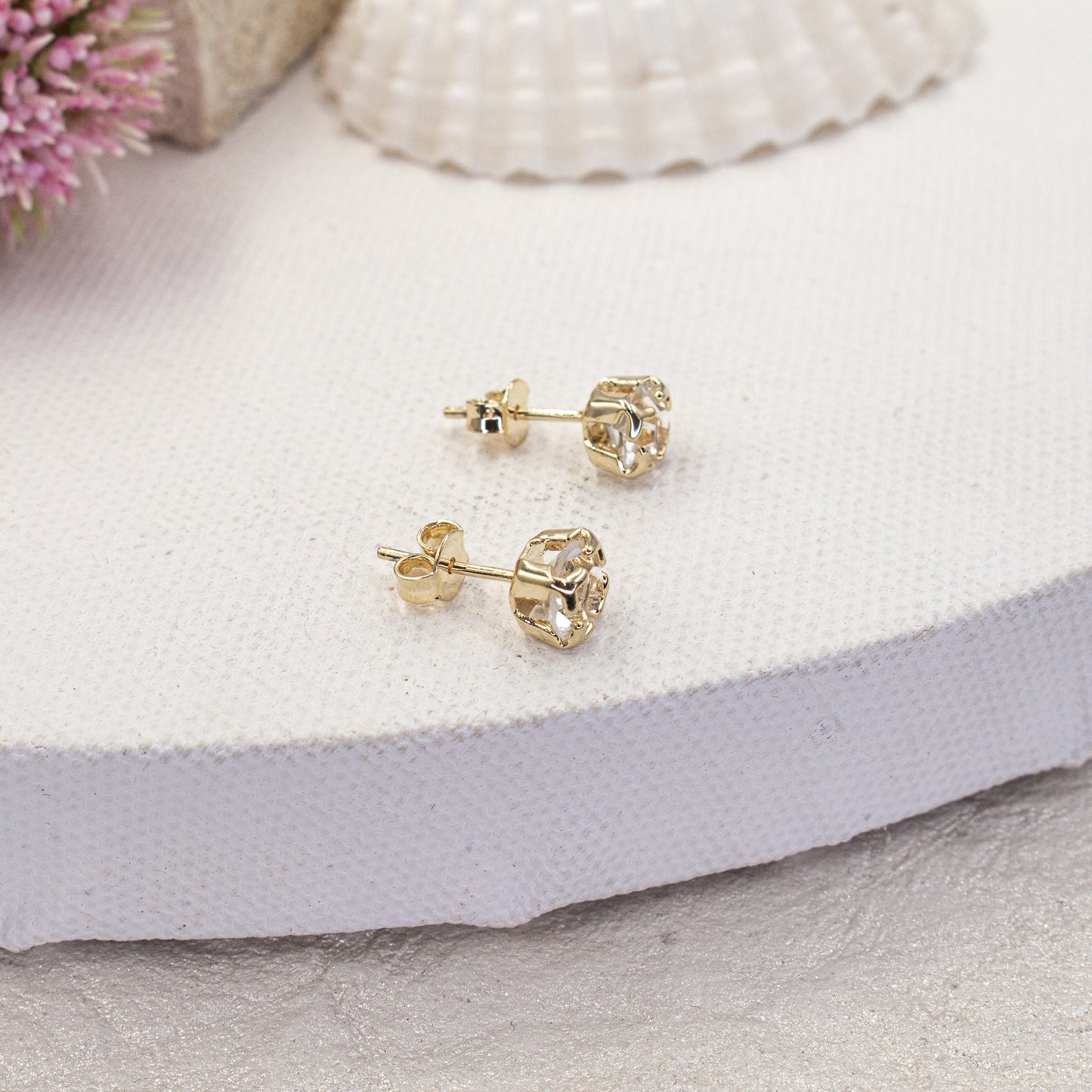 Square Cubic Zirconia Earrings