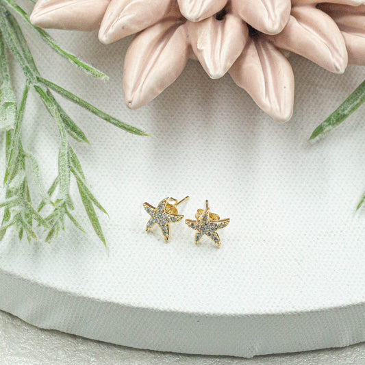 Cz Starfish Stud Earrings